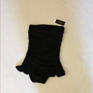 Strapless, one piece Bandeau bathing suit